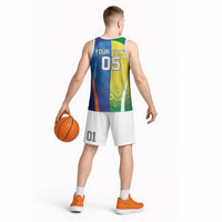 Custom Australia And India Cricket Basketball Jersey Ashoka Chakra With Aboriginal - Wonder Print Shop