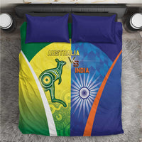 Australia And India Cricket Bedding Set Ashoka Chakra With Aboriginal - Wonder Print Shop