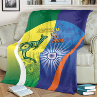 Australia And India Cricket Blanket Ashoka Chakra With Aboriginal - Wonder Print Shop