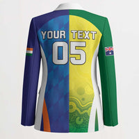 Custom Australia And India Cricket Blazer Ashoka Chakra With Aboriginal - Wonder Print Shop