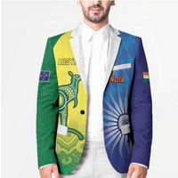 Custom Australia And India Cricket Blazer Ashoka Chakra With Aboriginal - Wonder Print Shop