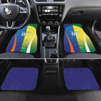 Custom Australia And India Cricket Car Mats Ashoka Chakra With Aboriginal - Wonder Print Shop