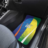 Custom Australia And India Cricket Car Mats Ashoka Chakra With Aboriginal - Wonder Print Shop