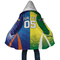 Custom Australia And India Cricket Cloak Ashoka Chakra With Aboriginal - Wonder Print Shop