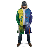 Custom Australia And India Cricket Cloak Ashoka Chakra With Aboriginal - Wonder Print Shop