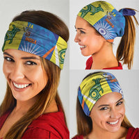 Australia And India Cricket Neck Gaiter Ashoka Chakra With Aboriginal - Wonder Print Shop