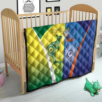 Australia And India Cricket Quilt Ashoka Chakra With Aboriginal - Wonder Print Shop