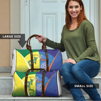Australia And India Cricket Travel Bag Ashoka Chakra With Aboriginal - Wonder Print Shop