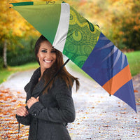 Australia And India Cricket Umbrella Ashoka Chakra With Aboriginal - Wonder Print Shop