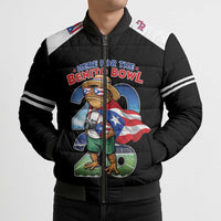 Custom Puerto Rico Coqui Frog Bomber Puffer Jacket Here For The Benito Bowl