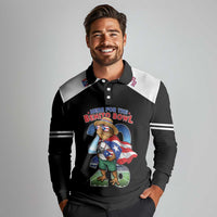 Custom Puerto Rico Coqui Frog Long Sleeve Polo Shirt Here For The Benito Bowl
