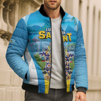 Personalized Saint Lucia 1979 Bomber Puffer Jacket Happy Independence Day