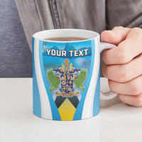 Personalized Saint Lucia 1979 Ceramic Mug Happy Independence Day