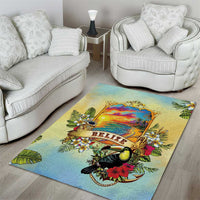 Belize Toucan Area Rug Belizean Pride Retro Style