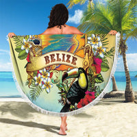 Belize Toucan Beach Blanket Belizean Pride Retro Style