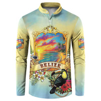 Belize Toucan Button Sweatshirt Belizean Pride Retro Style