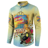 Belize Toucan Button Sweatshirt Belizean Pride Retro Style