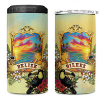 Belize Toucan 4 in 1 Can Cooler Tumbler Belizean Pride Retro Style