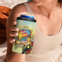 Belize Toucan 4 in 1 Can Cooler Tumbler Belizean Pride Retro Style