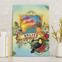 Belize Toucan Canvas Wall Art Belizean Pride Retro Style