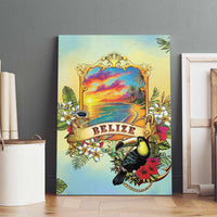 Belize Toucan Canvas Wall Art Belizean Pride Retro Style