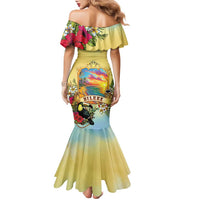Belize Toucan Family Matching Mermaid Dress and Hawaiian Shirt Belizean Pride Retro Style