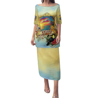 Belize Toucan Family Matching Puletasi and Hawaiian Shirt Belizean Pride Retro Style