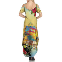 Belize Toucan Family Matching Summer Maxi Dress and Hawaiian Shirt Belizean Pride Retro Style