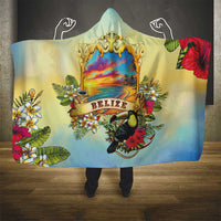 Belize Toucan Hooded Blanket Belizean Pride Retro Style