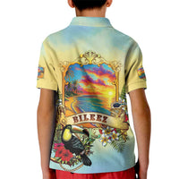 Belize Toucan Kid Polo Shirt Belizean Pride Retro Style