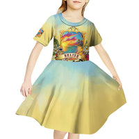 Belize Toucan Kid Short Sleeve Dress Belizean Pride Retro Style