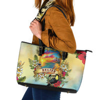 Belize Toucan Leather Tote Bag Belizean Pride Retro Style