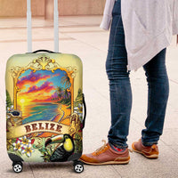 Belize Toucan Luggage Cover Belizean Pride Retro Style