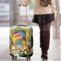 Belize Toucan Luggage Cover Belizean Pride Retro Style
