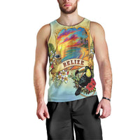 Belize Toucan Men Tank Top Belizean Pride Retro Style