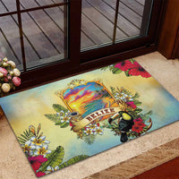 Belize Toucan Rubber Doormat Belizean Pride Retro Style