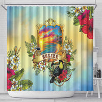 Belize Toucan Shower Curtain Belizean Pride Retro Style