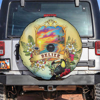 Belize Toucan Spare Tire Cover Belizean Pride Retro Style