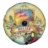 Belize Toucan Spare Tire Cover Belizean Pride Retro Style