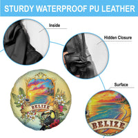 Belize Toucan Spare Tire Cover Belizean Pride Retro Style