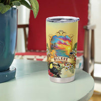 Belize Toucan Tumbler Cup Belizean Pride Retro Style