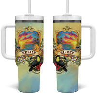Belize Toucan Tumbler With Handle Belizean Pride Retro Style