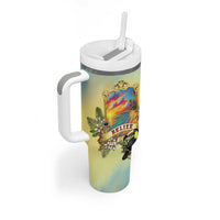 Belize Toucan Tumbler With Handle Belizean Pride Retro Style