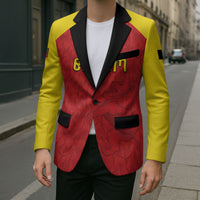 Custom Belgium Football 2026 Blazer Belgian Lion Sporty Style