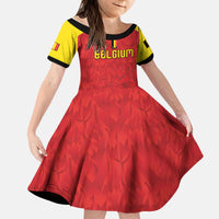 Custom Belgium Football 2026 Kid Short Sleeve Dress Belgian Lion Sporty Style