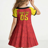 Custom Belgium Football 2026 Kid Short Sleeve Dress Belgian Lion Sporty Style