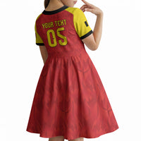 Custom Belgium Football 2026 Kid Short Sleeve Dress Belgian Lion Sporty Style