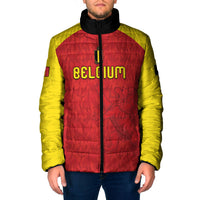 Custom Belgium Football 2026 Padded Jacket Belgian Lion Sporty Style