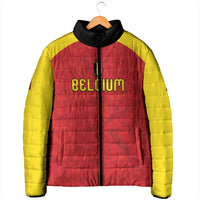 Custom Belgium Football 2026 Padded Jacket Belgian Lion Sporty Style