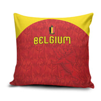 Belgium Football 2026 Pillow Cover Belgian Lion Sporty Style